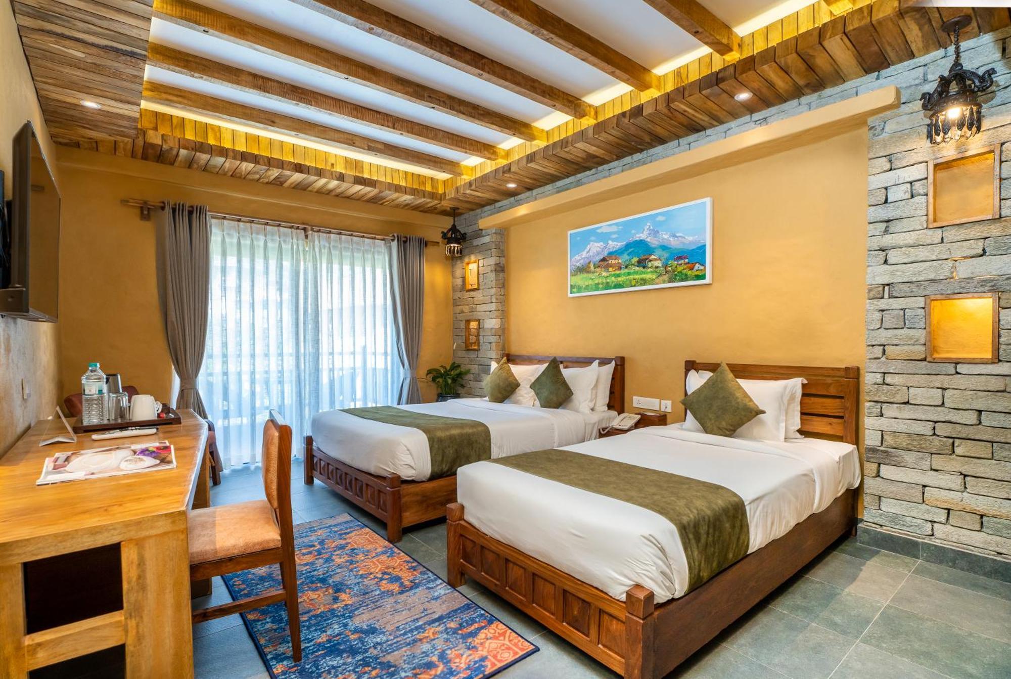 Bar Peepal Resort ポカラ エクステリア 写真 Deluxe Room
